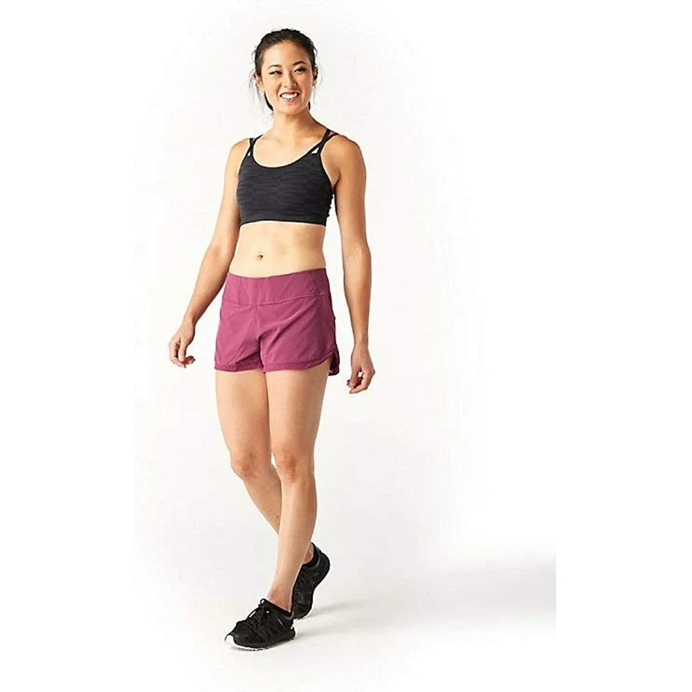 New Smartwool Womens Size XL Sangria Stretch Merino Sport Lined Quick-Dry Shorts
